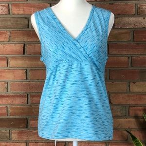 Champion Light Blue V-Neck Sleeveless Athletic Top